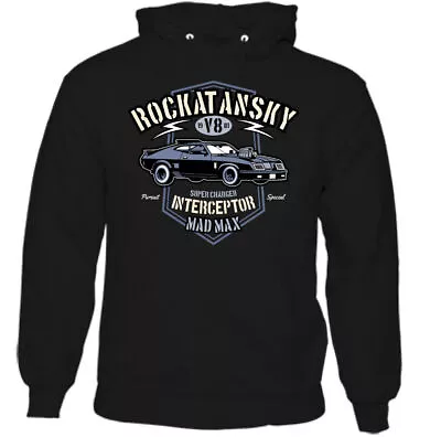 Rockatansky Mens Mad Max Inspired Hoodie Supercharger Interceptor Car Film • £24.49