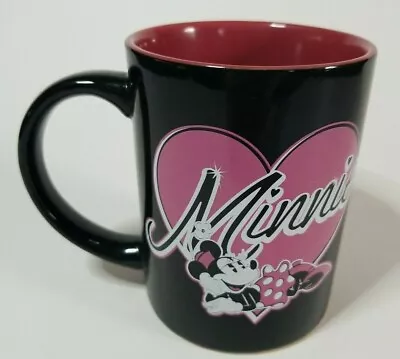 Sexy Minnie Mouse Coffee Mug By Jerry Leigh Black W/Pink Heart Large Cup  • $12.99