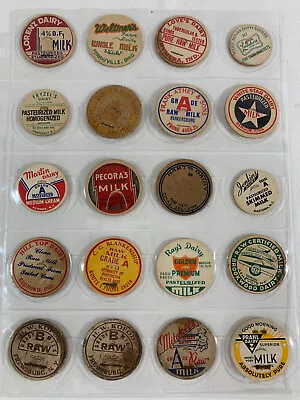 MILK BOTTLE CAP Caps LOT - Milk - Buttermilk - Whipping Cream (C) • $7.50