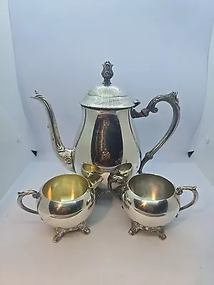 1883 FB Rogers Silver Co  Creamer & Sugar(1224) & Teapot Vintage/Antique • $30