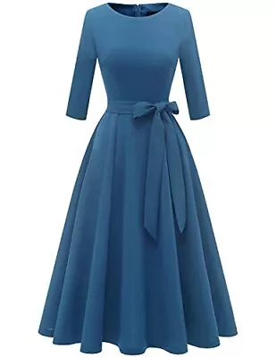 DRESSTELLS Vintage Tea Dress For Women 1950s Cocktail Party Dresses Modest • $29.99