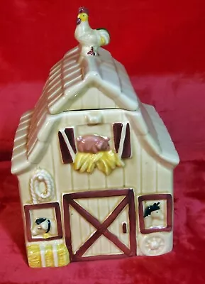 Metlox Cookie Jar MAC'S BARN VINTAGE Poppytrail VERY RARE Hard To Find ROOSTER • $185