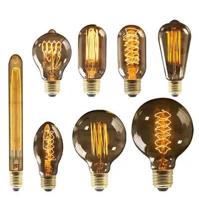 £4.79 • Buy  E27 B22 E14 Vintage Antique Style Edison Industrial Filament Bulb Light