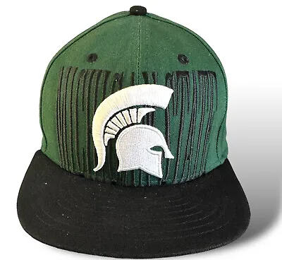 New Era Michigan State Spartans Green SnapBack Hat Cap Spell Out Logo College • $17