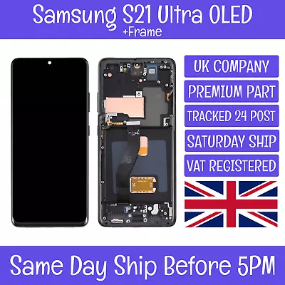 Samsung Galaxy S21 Ultra SM-G998 OLED LCD Screen Display Touch Digitizer + Frame • £145.99
