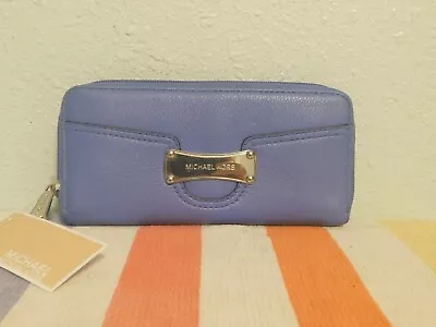  Michael Kors  Saratoga ZA Continental  Wallet Oxford Blue   Leather NWT $158.00 • $76