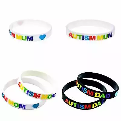 £2.99 • Buy Autism Mum Dad Parent Acceptance Awareness Silicone Bracelet Autistic Support