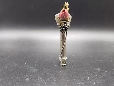 Vintage Sterling Silver Flower Bud Vase Brooch Pin • $40