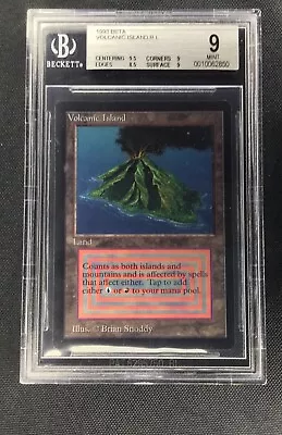 MTG Beta Volcanic Island BGS 9 (2850) GOR Magic Beckett Graded • $16800