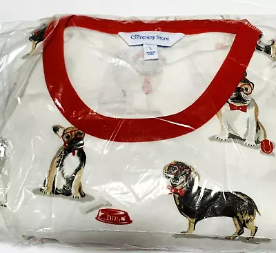 MENS Organic Pajamas LARGE PJS Christmas Company Store Stylish Dogs Snug Fit NEW • $19.99
