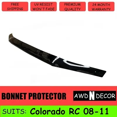 Bonnet Protector Guard To Suit Holden Colorado Rc 2008-2011 Tinted Black • $83.99