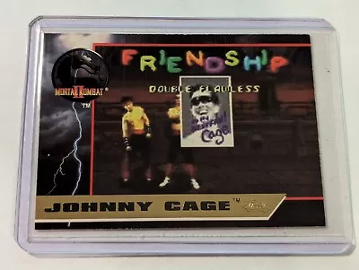 1994 Classic Mortal Kombat 2 Chase Card Friendship Johnny Cage Genesis SNES FD7 • $75