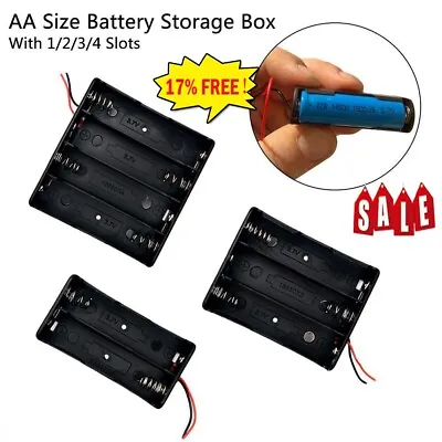 AA Battery Holder Box Storage Case Open&Closed Switch 1x 2x 3x 4 Cells 2022 • $2.28