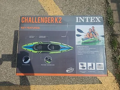 Intex Challenger K2 Kayak 2-Person Inflatable Kayak Set With Oars And Pump • $160