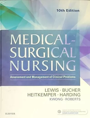 Medical-Surgical Nursing 10th Edition Hardcover By Lewis    7/17/21 • $9.99