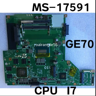 For MSI GE70 MS-1759 MS-17591 Motherboard With CPU I7 4710HQ GPU GTX850/GTX860M • $200.32