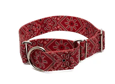 Country Brook Petz® 1 1/2 Inch Red Bandana Martingale Dog Collar • $15.97