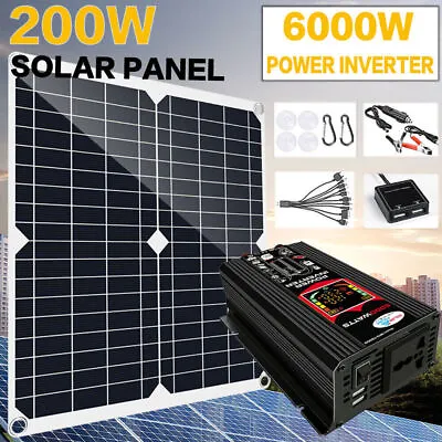 6000W Complete Solar Panel Kit Solar Power Generator 100A220V Grid System NEW • £92.77