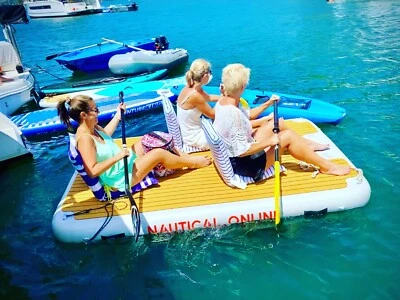 $690 • Buy Inflatable Pontoon Great Boat Toy, 2.5m X 1.5m X 20cm Incl 600w Electric Pump AU