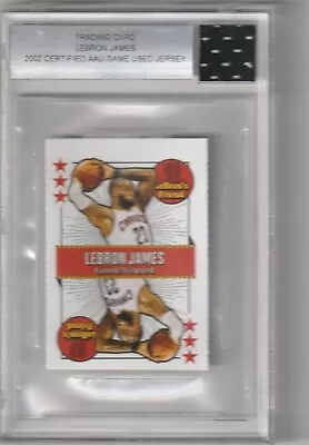 2002 Certified AAU Game Used Jersey LEBRON JAMES W/SI For Kids Sticker • $45