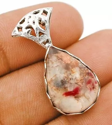 Natural Lepidolite 925 Solid Sterling Silver Pendant CT29-9 • $11.99