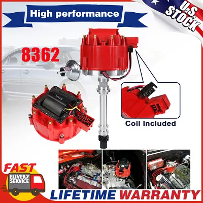 $67.82 • Buy 8362 Racing HEI Distributor Ignition Combo Kit For Chevy GMC SBC 350 BBC 454 Red