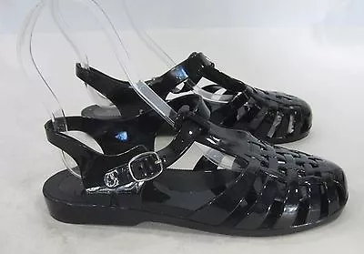 New Black Summer Beach Retro  Jellies Jelly  Sandal  Women  Size  7 • $12.99