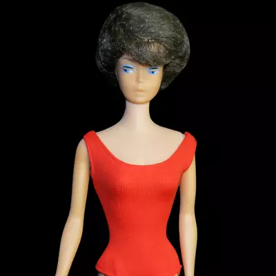 Vintage 1962 Mattel Barbie Midge Doll Brunette Brown Bubble Cut Red Swimsuit • $75