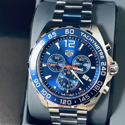 Tag Heuer Formula 1 Chronograph 43mm Blue Dial Quartz Men's Watch CAZ1014.BA0842 • $1359.99