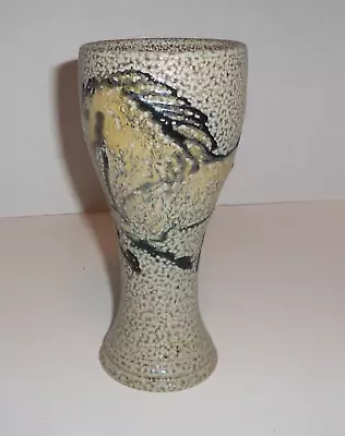 Rock Hard Stoneware Vase Goblet Running Horse Salt Glazed 8  • $39.97