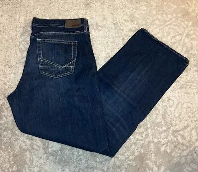 Mens Reclaim Relaxed Bootcut Dark Wash Denim Jeans Size 38 X 32 • $24.99