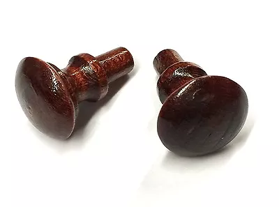 1 Pair Wood Piano Fallboard/Key Cover/Cabinet Knobs Red Mahogany Stain Peg End • $6.24