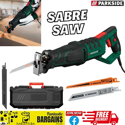 Parkside Sabre Saw Effortless Cutting Wood Plastic Metal 710W Accessories LED • £39.99