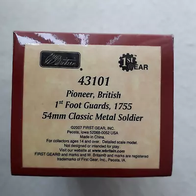 W Britain 43101 54mm Metal Soldier - Pioneer British 1st Foot Guards 1755 • £21.50