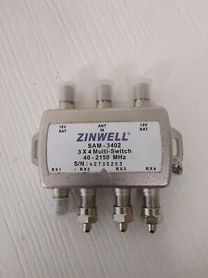 3x4 Multi-switch Quad Output Lnb Zinwell Sw34 2x4 Satellite Directv Dish Network • $12.90