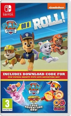 PAW Patrol: On A Roll! + Mighty Pups Bundle Nintendo Switch Brand New Sealed • $69