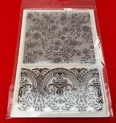 Kanban Clear Stamp Patterned Square & Border (New) • £4