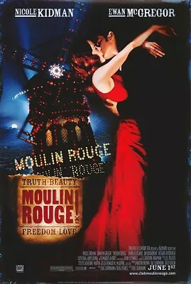 Moulin Rouge Version E Single Sided Original Movie Poster 27×40 Inches • $89.99