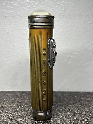 Antique Vintage HOMART Flashlight 2- D  Cell Batteries BRASS • $20