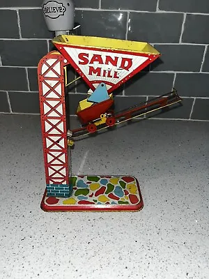 Vintage 1930's J. Chein Tin Litho Sand Mill Mechanical 10  Truck Loader Toy • $49.99