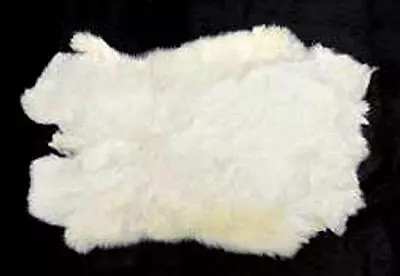 BUY 1 GET ONE FREE REAL NATURAL WHITE GENUINE RABBIT SKIN  Hides Fur Pelt Skins • $11.43