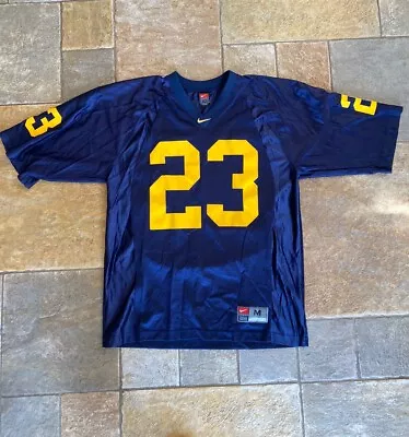 Men’s Nike Michigan Wolverines Blue Stitched Football Jersey 23 Size Medium • $39.99