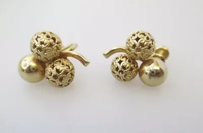 Vintage Gold Filled Van Dell Clover Earrings • $15.99