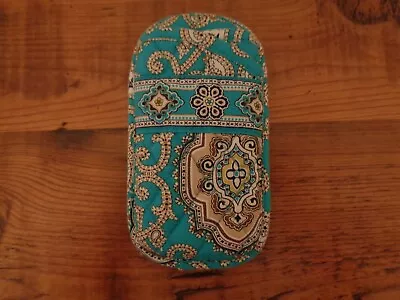 Vera Bradley Double Eyeglass Soft Case Turquoise Brown Beige • $15