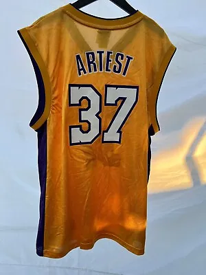 Vintage Adidas NBA Los Angeles LA Lakers Ron Artest Basketball Jersey Sz M #37 • $29.99