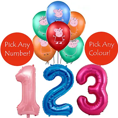 £3.49 • Buy Peppa Pig Balloons Birthday Party Decorations Helium Air Balloon Age George Pig