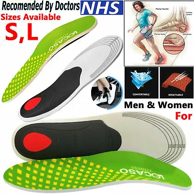 £1.25 • Buy Insoles Orthotic Shoe Inserts For Arch Support For Plantar Fasciitis & Flat Feet