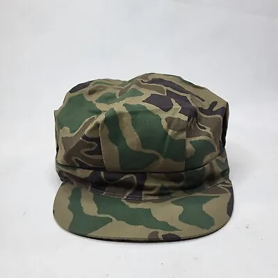 Vintage Military Woodland Camouflage Patrol Cap Size XLarge NOS • $14.95