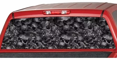 $47.20 • Buy SKULL Camo Pattern #2 Window Graphic Tint Decal Sticker Truck SUV Hunt Mesh