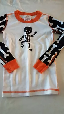 Hanna Andersson Shirt Sz 110 5 Snug Fitting Halloween Pajama Top Cotton Skeleton • $15.25